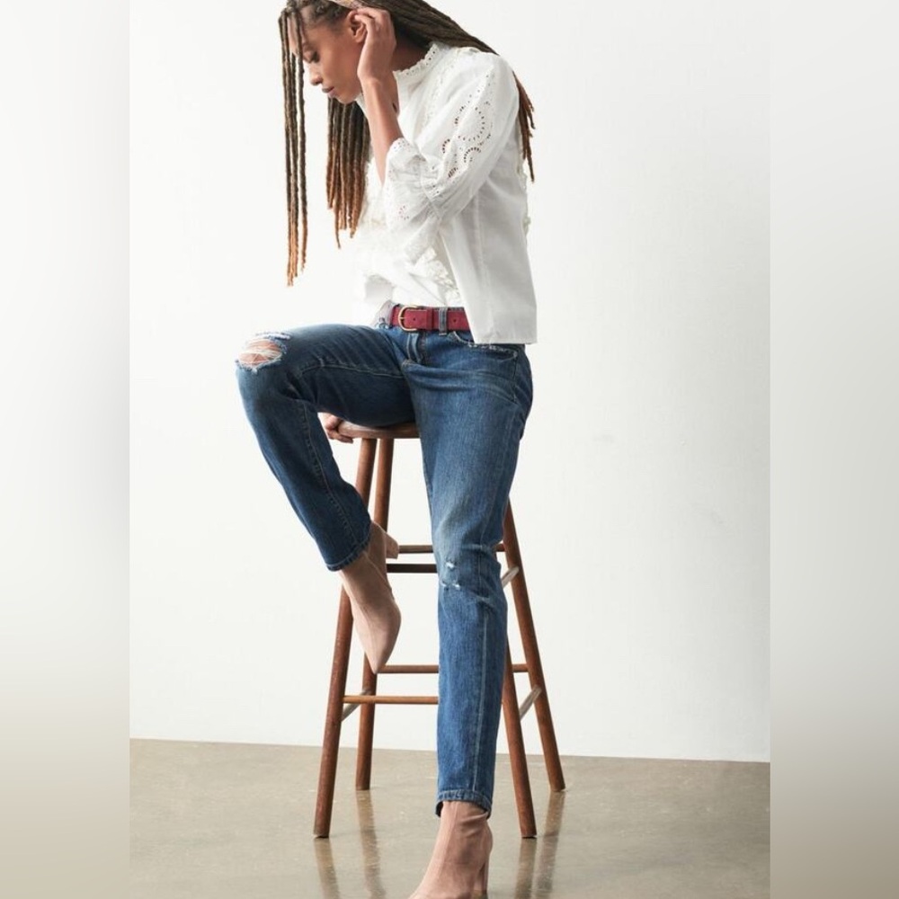 Pilcro Slim Boyfriend Crop Jeans Dadk Wash Denim size 28